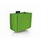 Récipient de rangement rectangulaire en feutre vert clair avec une petite étiquette logo magnetoplan bleue sur le bord supérieur.