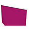 Eine magenta-farbene Stellwand mit einem weißen Rahmen vor neutralem Hintergrund.