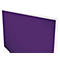 Eine violette Pinwand mit einem schmalen, weißen Rahmen, isoliert vor weißem Hintergrund.