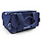 Blaue Moderatorentasche ecoAware aus rPET-Filz mit Hinweisen zu Nachhaltigkeit und FSC-Zertifizierung.