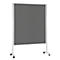 magnetoplan® Stellwand, mobil, doppelseitig, B 1500 x T 1200 mm, grau, Filz
