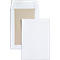 Two white envelopes, one open with a brown interior. Next to it, a closed envelope.