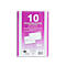 Packaging with 10 window envelopes, pink background with white text. Below, 2 pictured envelopes.