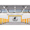 Main courante Ampere Rack-Mammut®, plastique, L 2000 mm x H 1100 mm, jaune trafic