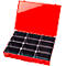 Mallette d'assortiment ADB, vide, 12 compartiments, verrouillable, avec poignée, L 330 x P 230 x H 50 mm, acier &amp; plastique ABS, rouge trafic RAL 3020