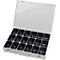 Mallette d'assortiment ADB, vide, 18 compartiments, verrouillable, avec poignée, L 330 x P 230 x H 50 mm, acier &amp; plastique ABS, gris clair RAL 7035