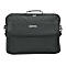 Schwarze Manhattan Laptoptasche mit Tragegriff und Reißverschluss vor weißem Hintergrund.