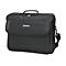 Schwarze Manhattan Laptoptasche mit Tragegriff und Schultergurt vor weißem Hintergrund.