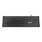 Manhattan Gaming USB Keyboard, Low Force Key Edition, 12 Multimedia Keys, Rainbow-LED Backlighting, USB-A, Black, Retail Box (German layout) - Low-Force Key Edition - Tastatur - hintergrundbeleuchtet - USB - Schwarz