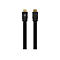 Manhattan HDMI Cable with Ethernet (Flat), 4K@60Hz (Premium High Speed), 5m, Male to Male, Black, Ultra HD 4k x 2k, Fully Shielded, Gold Plated Contacts, Lifetime Warranty, Polybag - HDMI-Kabel mit Ethernet - 5 m