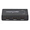 Manhattan HDMI Splitter 4-Port (Compact), 4K@30Hz, Displays output from x1 HDMI source to x4 HD displays (same output to four displays), AC Powered (cable 0.7m), Black, Three Year Warranty, Retail Box - Video-/Audio-Splitter - 4 Anschlüsse