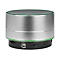 Manhattan Metallic Bluetooth Speaker (Clearance Pricing), Splashproof, Range 10m, microSD card reader, Aux 3.5mm connector, USB-A charging cable included (5V charging), Silver, Three Years Warranty - Lautsprecher - tragbar - kabellos