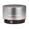Manhattan Metallic Bluetooth Speaker (Clearance Pricing), Splashproof, Range 10m, microSD card reader, Aux 3.5mm connector, USB-A charging cable included (5V charging), Silver, Three Years Warranty - Lautsprecher - tragbar - kabellos