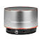 Manhattan Metallic Bluetooth Speaker (Clearance Pricing), Splashproof, Range 10m, microSD card reader, Aux 3.5mm connector, USB-A charging cable included (5V charging), Silver, Three Years Warranty - Lautsprecher - tragbar - kabellos