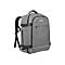 Grauer Manhattan Laptop-Rucksack in Dreiviertelansicht vor weißem Hintergrund.