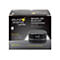 Produktverpackung eines schwarzen Sound Science Metallic LED Bluetooth-Lautsprechers von Manhattan.