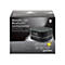 Verpackung eines schwarzen, quadratischen Metallic LED Bluetooth-Lautsprechers von Sound Science by Manhattan.