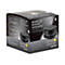 Verpackung eines schwarzen, quadratischen Sound Science Bluetooth-Lautsprechers mit LED-Beleuchtung.