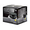 Produktverpackung eines schwarzen, kompakten Metallic LED Bluetooth-Lautsprechers von Sound Science.