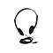 Manhattan Stereo On-Ear Headphones (3.5mm), Adjustable Split Headband, Foam Earpads, Speaker 80W max, Standard 3.5mm stereo jack/plug for audio output, cable 2.2m, Black, Three Year Warranty, Blister - Kopfhörer - On-Ear - kabelgebunden - 3,5 mm S...