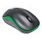 Manhattan Success Wireless Mouse, Black/Green, 1000dpi, 2.4Ghz (up to 10m), USB, Optical, Three Button with Scroll Wheel, USB micro receiver, AA battery (included), Low friction base, Three Year Warranty, Blister - Maus - RF - Schwarz/Grün