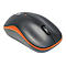 Manhattan Success Wireless Mouse, Black/Orange, 1000dpi, 2.4Ghz (up to 10m), USB, Optical, Three Button with Scroll Wheel, USB micro receiver, AA battery (included), Low friction base, Three Year Warranty, Blister - Maus - RF - Schwarz/Orange