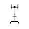 Manhattan TV & Monitor Mount, Trolley Stand, 1 screen, Screen Sizes: 37-86', -10 to 5° Tilt, 90° Rotation, Silver/Black, VESA 200x200 to 600x400mm, Max 50kg, Height adjustable 1200 to 1600mm, AV/Laptop shelf, Aluminium, LFD, Lifetime Warranty - Wa...