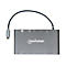 Manhattan USB-C Dock/Hub with Card Reader, Ports (x8): USB-C to HDMI, Audio 3.5mm, Ethernet, Mini DisplayPort, USB-A (x3) and USB-C, With Power Delivery (60W) to USB-C Port (Note add USB-C wall charger and USB-C cable needed), All Ports can be use...