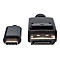 Manhattan USB-C to DisplayPort Cable, 4K@60Hz, 1m, Male to Male, Black, Three Year Warranty, Polybag - Video-Adapterkabel - USB-C zu DisplayPort - 1 m