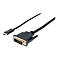Manhattan USB-C to DVI-D Cable, 1080p@60Hz, 2m, Male to Female, Black, Compatible with DVD-D, Three Year Warranty, Polybag - Video-Adapterkabel - USB-C zu DVI-D - 2 m