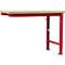 Manuflex aanbouw-werkbank Profi speciaal, tafelblad kunststof, 1250 x 700 mm, robijnrood