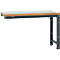 Manuflex aanbouw-werkbank Profi standaard, tafelblad kunststof, 1500 x 700 mm, antraciet