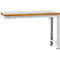 Manuflex aanbouw-werkbank Profi standaard, tafelblad kunststof, 1500 x 700 mm, lichtgrijs