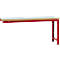 Manuflex aanbouw-werkbank Profi standaard, tafelblad kunststof, 2000 x 700 mm, robijnrood