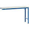 Manuflex aanbouwtafel UNIVERSAL Speciaal, 1500 x 800 mm, kunststof lichtgrijs, briljantblauw