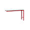 Manuflex aanbouwtafel UNIVERSAL Speciaal, 1500 x 800 mm, kunststof lichtgrijs, robijnrood