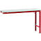 Manuflex aanbouwtafel UNIVERSAL Speciaal, 1500 x 800 mm, melamine lichtgrijs, robijnrood