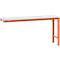 Manuflex aanbouwtafel UNIVERSAL Speciaal, 1750 x 800 mm, kunststof lichtgrijs, roodoranje