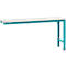 Manuflex aanbouwtafel UNIVERSAL Speciaal, 1750 x 800 mm, kunststof lichtgrijs, waterblauw