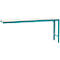 Manuflex aanbouwtafel UNIVERSAL Speciaal, 2000 x 800 mm, kunststof lichtgrijs, waterblauw