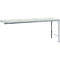 Manuflex aanbouwtafel UNIVERSAL Speciaal, tafelblad kunststof, 2000 x 1000, aluminium zilver
