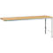 Manuflex aanbouwtafel UNIVERSAL Speciaal, tafelblad multiplex, 2000 x 1000, lichtgrijs
