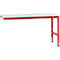 Manuflex aanbouwtafel UNIVERSAL Standaard, 1750 x 800 mm, kunststof lichtgrijs, robijnrood