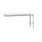 Manuflex aanbouwtafel UNIVERSAL Standaard, tafelblad melamine, 2000 x 1000, aluminium zilver