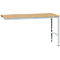Manuflex aanbouwtafel UNIVERSAL Standaard, tafelblad multiplex, 1750 x 1000, lichtgrijs