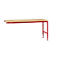 Manuflex aanbouwtafel UNIVERSAL Standaard, tafelblad multiplex, 2000 x 1000, robijnrood