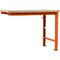 Manuflex Anbauwerkbank Profi Spezial, Tischplatte Kunststoff, 1250 x 700 mm, rotorange