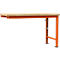 Manuflex Anbauwerkbank Profi Spezial, Tischplatte Multiplex, 1500 x 700 mm, rotorange