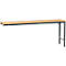 Manuflex Ansatztisch UNIVERSAL Spezial, 2000 x 800 mm, Multiplex natur, anthrazit