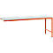 Manuflex Ansatztisch UNIVERSAL Spezial, Tischplatte Kunststoff, 2000x1000, rotorange
